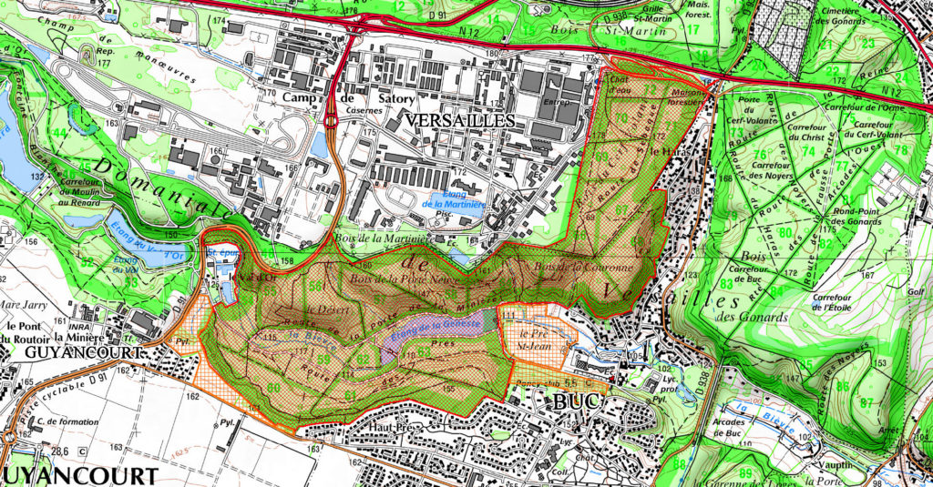 Zone battue dans la forêt de Versailles